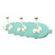 Sea Green Cream Double Loop Ceramic Iron Wooden Hooks